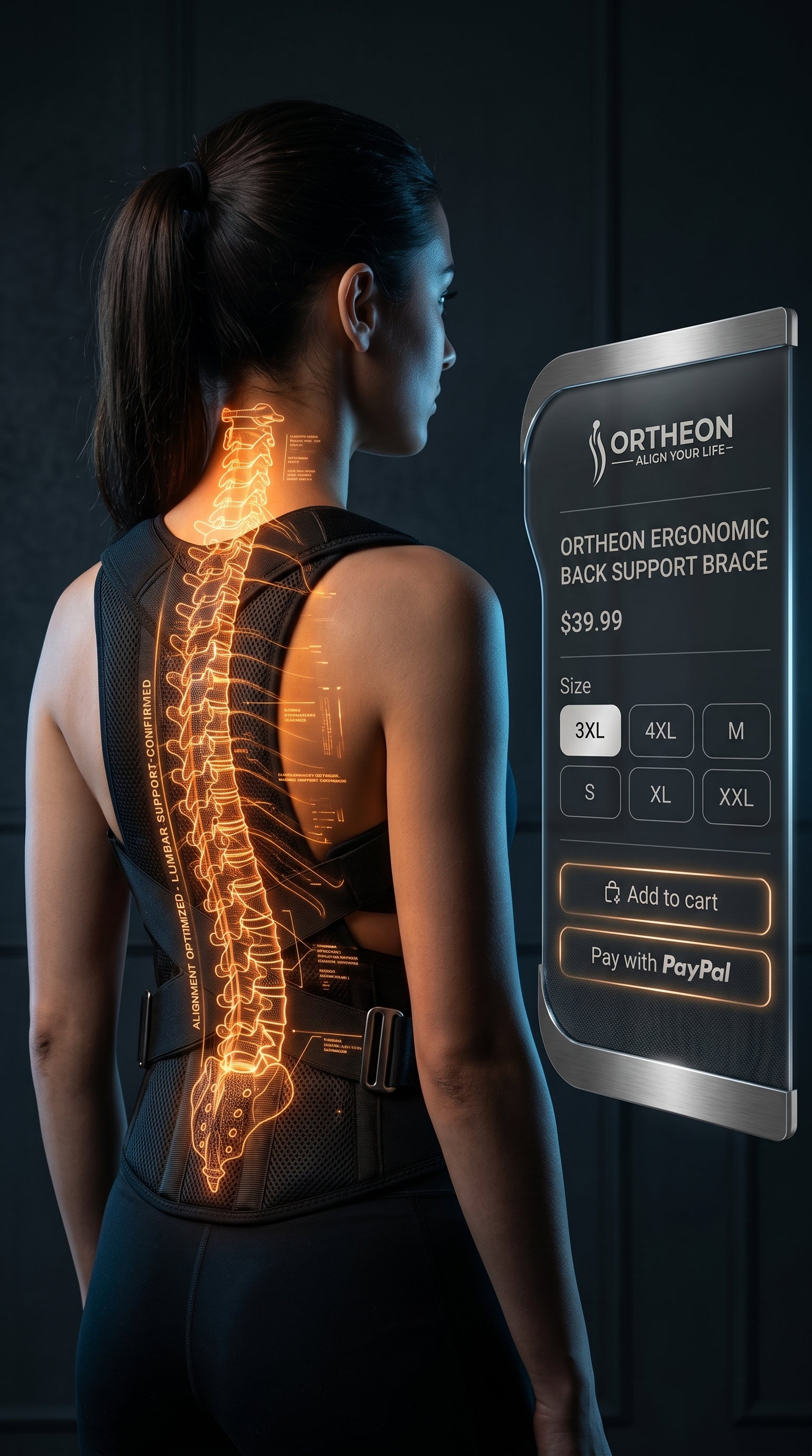 Ortheon Ergonomic Back Support Brace
